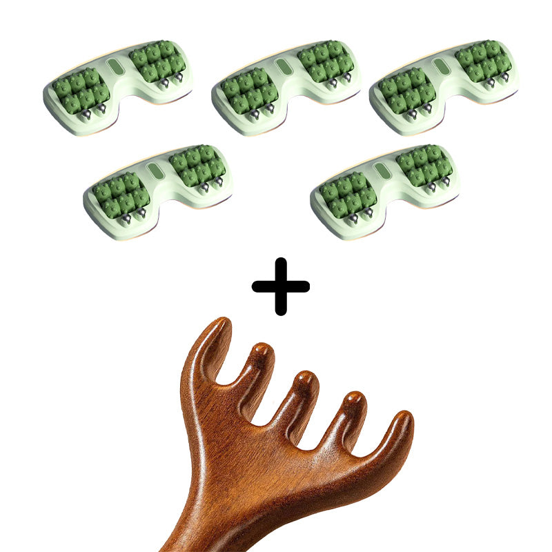 ⏳Spécial à durée limitée⏰Rouleau de massage portable double – Détente & soulagement immédiat pour vos pieds😌🌿
