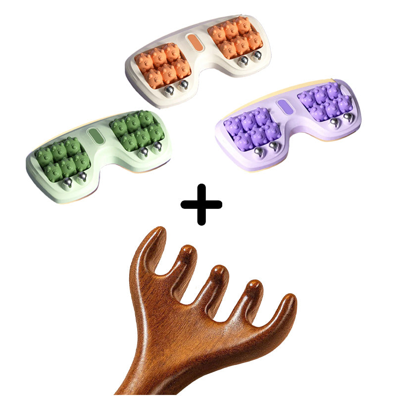 ⏳Spécial à durée limitée⏰Rouleau de massage portable double – Détente & soulagement immédiat pour vos pieds😌🌿