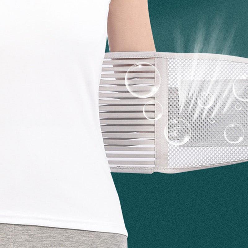 Protection de la taille en maille thermocomprimée respirante pour le soutien des plaques d'acier
