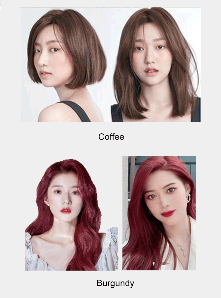 Extraits de plantes pures pour la coloration des cheveux gris Bubble Hair Dye