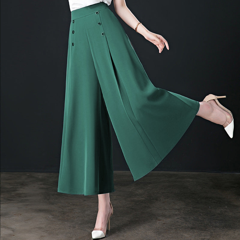 (50 % de rabais) Pantalon plissé à jambe large