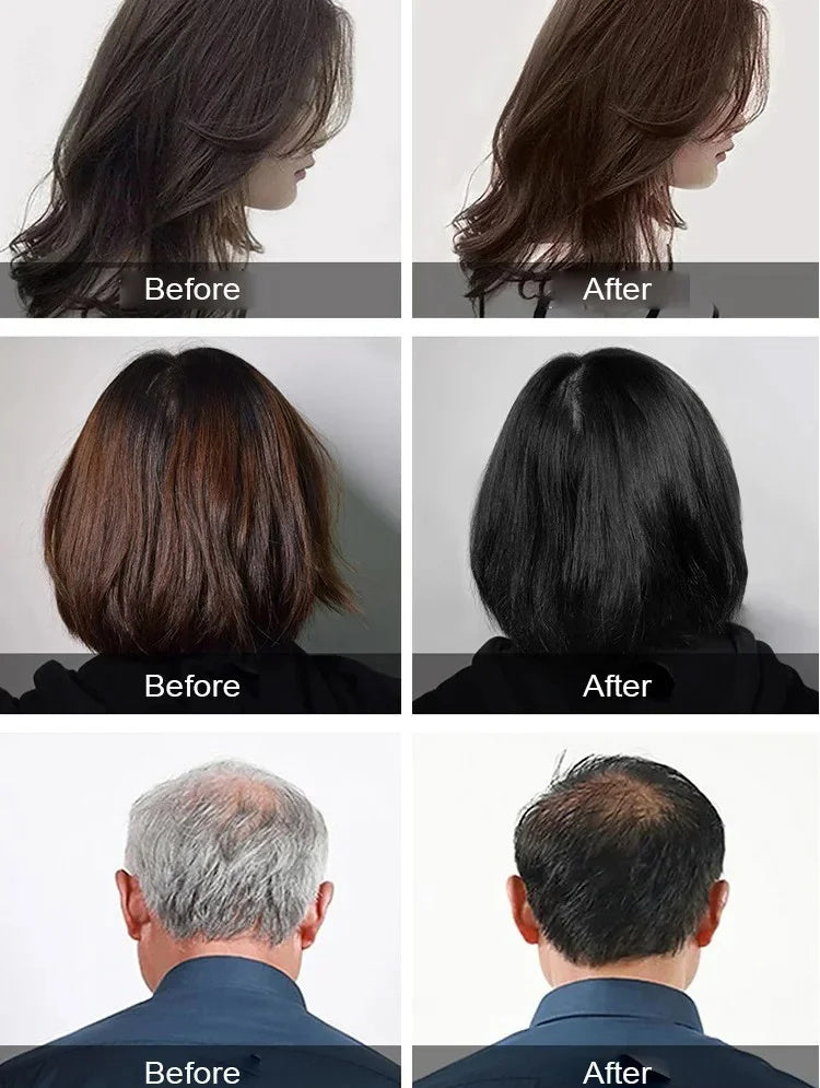 Extraits de plantes pures pour la coloration des cheveux gris Bubble Hair Dye