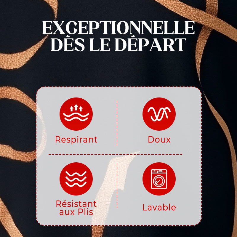 ⏳Spécial limité dans le temps👗Robe longue imprimée fluide à col en V