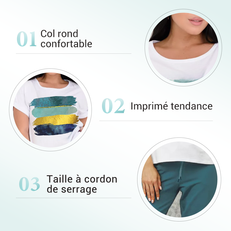 🔥🔥Livraison à domicile 🚚 Ensemble 2 pièces simple et décontracté à la mode