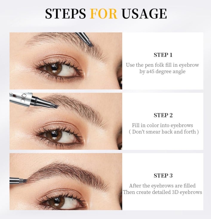 🔥Crayon de tatouage 3D imperméable à 4 pointes de fourche pour microblading (🔥 achetez-en 1, obtenez-en 1 gratuit)