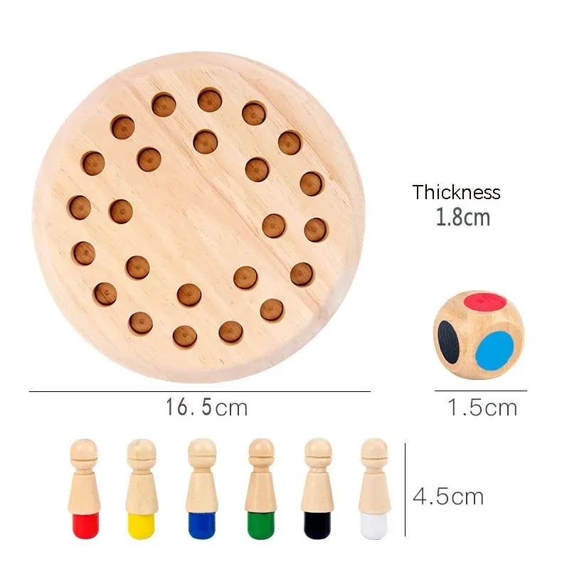 Cadeaux pour enfants🎁Jeu d'échecs en bois Memory Match Stick