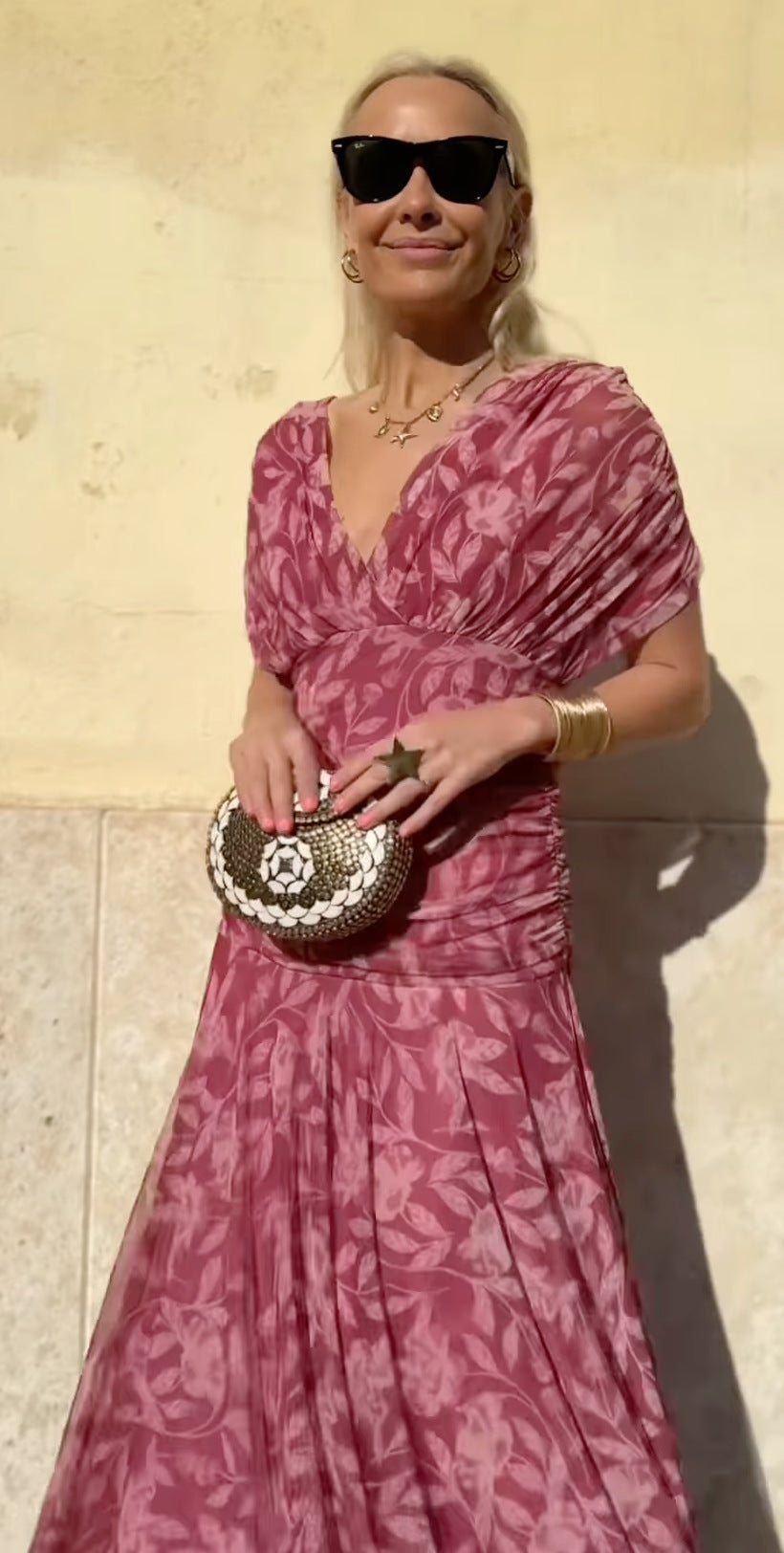 🎁 Vente chaude 50% de réduction 🔥 Robe imprimée à col V hors épaule pour femmes