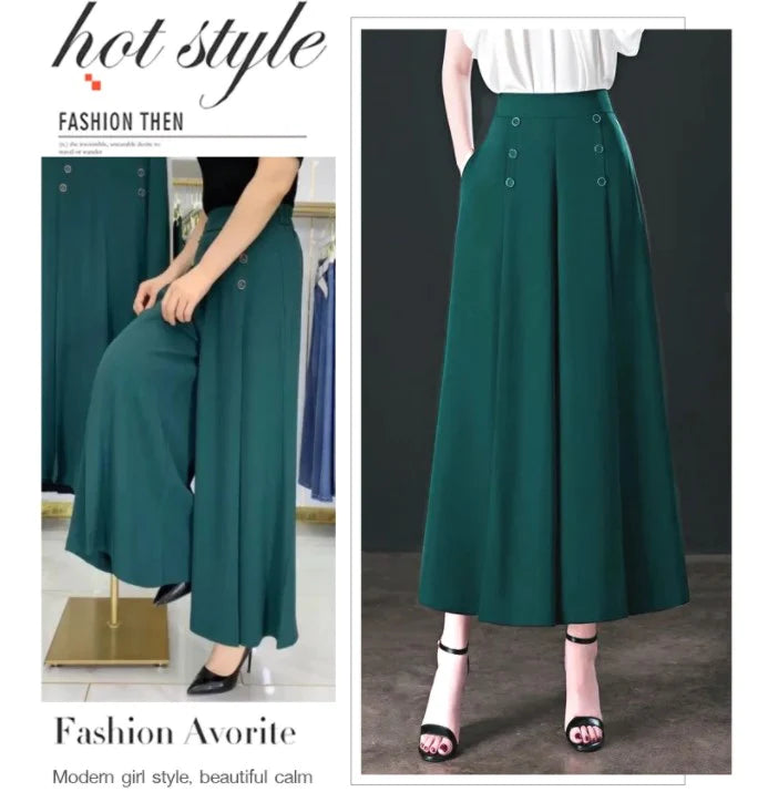 (50 % de rabais) Pantalon plissé à jambe large
