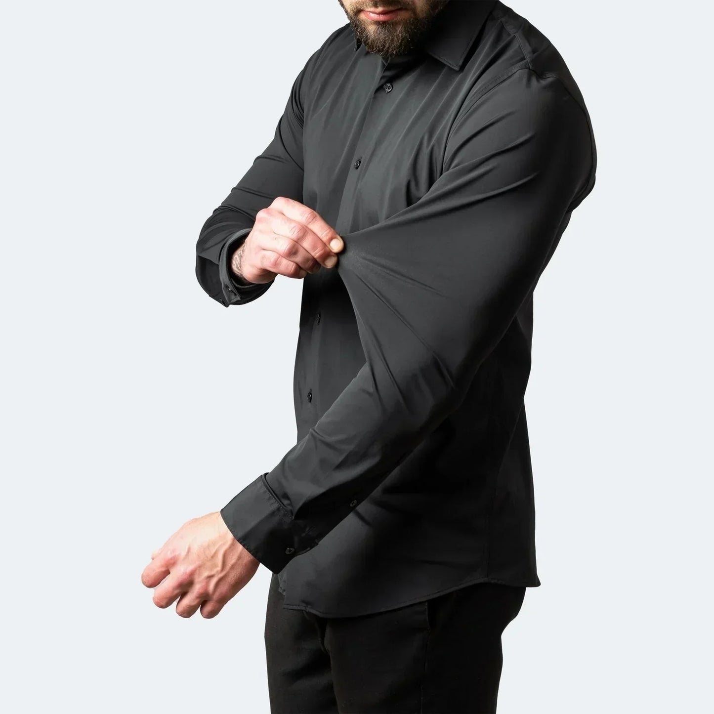 Chemise Habillée Extensible à Manches Courtes pour Hommes