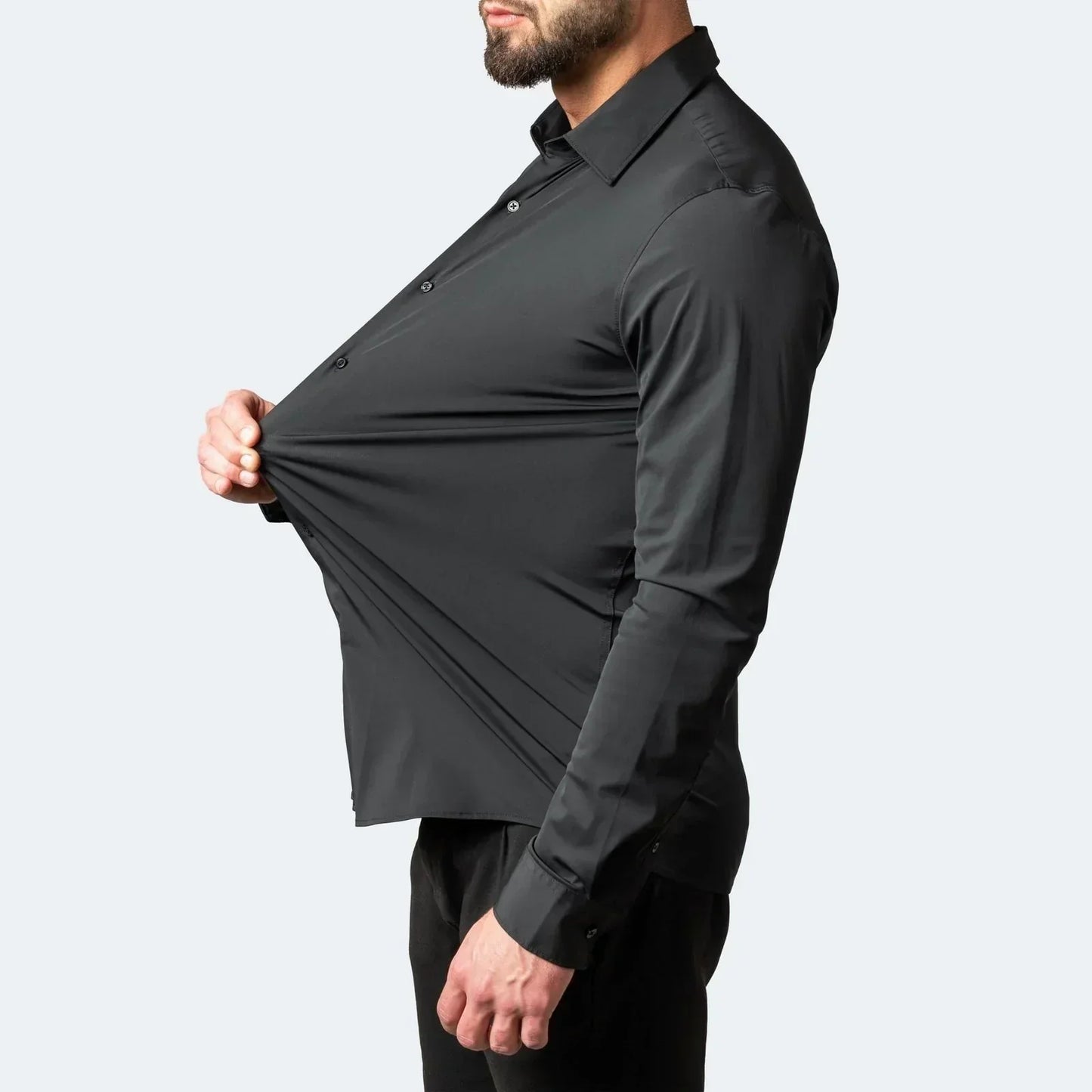 Chemise Habillée Extensible à Manches Courtes pour Hommes