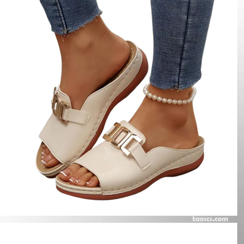 🔥 Dernier jour : 50 % de réduction ! 🏖️💞 Confort absolu – Sandales orthopédiques compensées pour femmes