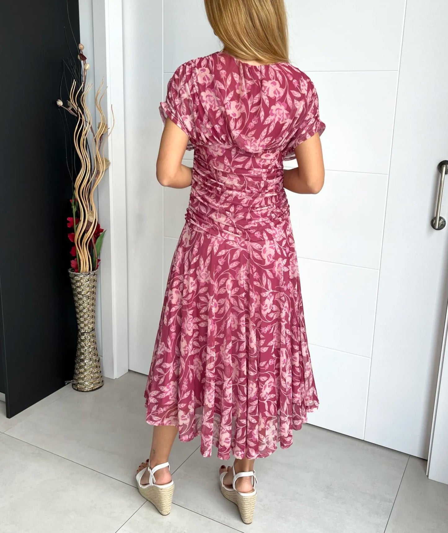 🎁 Vente chaude 50% de réduction 🔥 Robe imprimée à col V hors épaule pour femmes