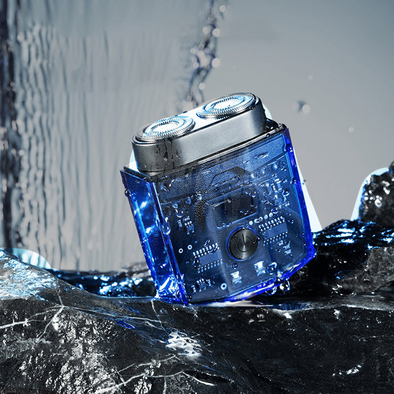 🚀【Minimaliste】Rasoir électrique transparent💎 Silencieux & portable, un must-have !