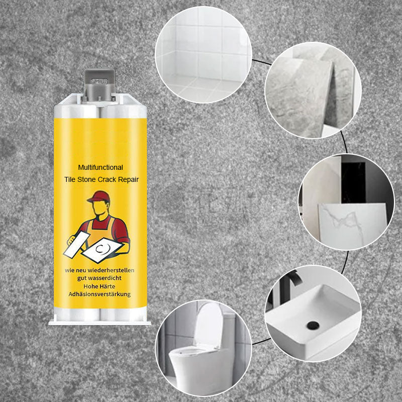 Kit de Réparation Multifonctionnel pour Fissures dans les Carreaux et la Pierre✅