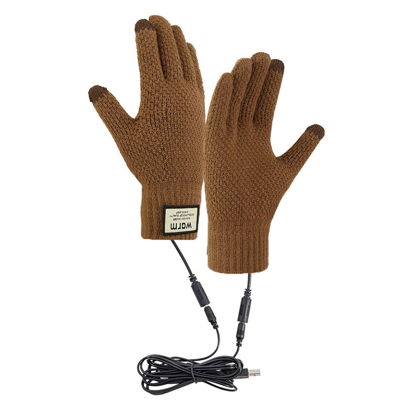Gants tricotés rechargeables USB à chauffage électrique