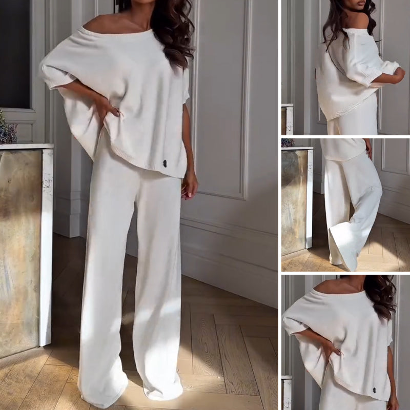 💕58 % de réduction💕Ensemble deux pièces - Top et pantalon asymétriques décontractés pour femmes