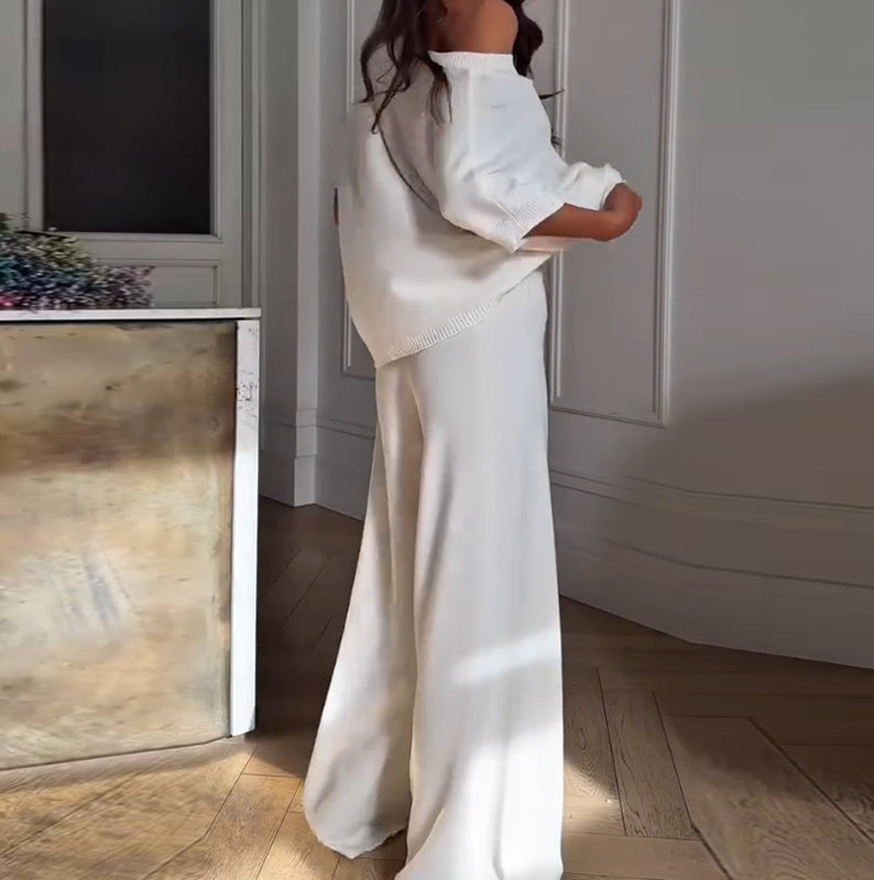 💕58 % de réduction💕Ensemble deux pièces - Top et pantalon asymétriques décontractés pour femmes