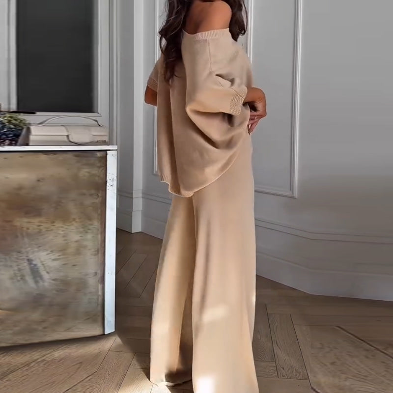💕58 % de réduction💕Ensemble deux pièces - Top et pantalon asymétriques décontractés pour femmes