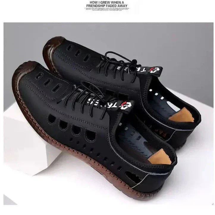 Chaussures de randonnée creuses en cuir souple