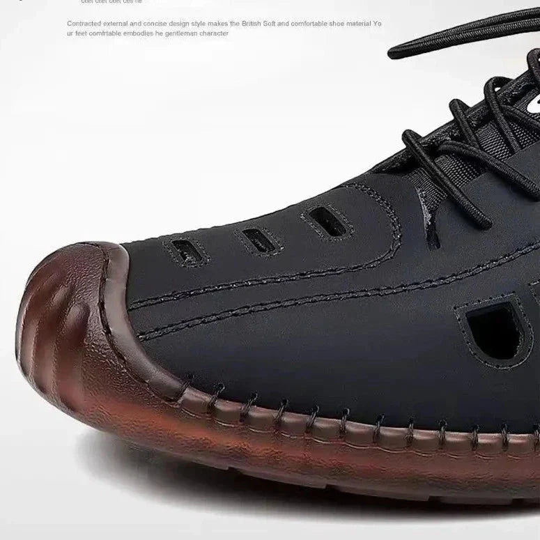 Chaussures de randonnée creuses en cuir souple