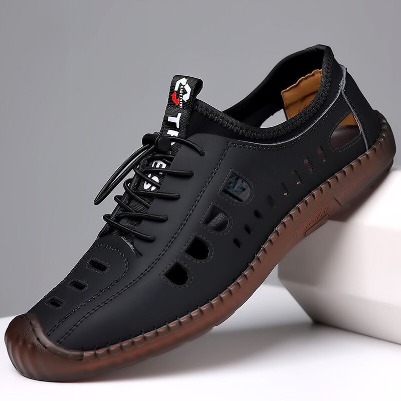 Chaussures de randonnée creuses en cuir souple