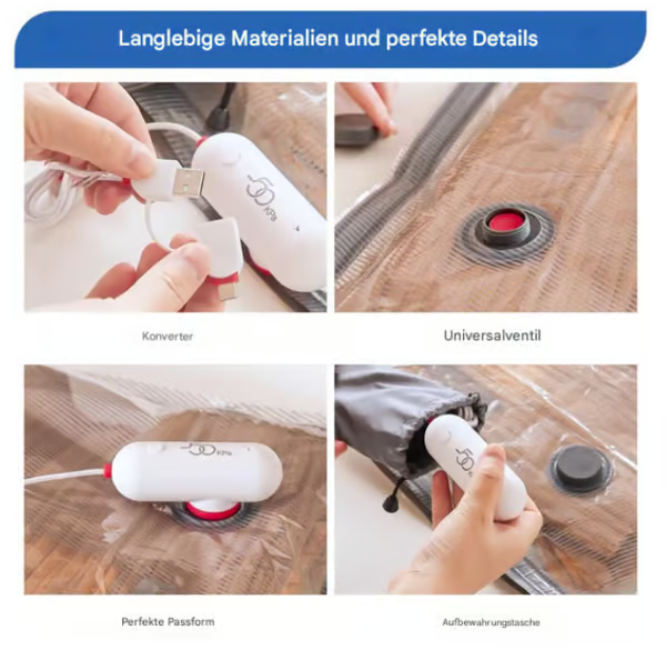 🔥Hot Sale 50% Off🔥6 paquets de sacs de compression sous vide électriques USB - Gagnez de l'espace, voyagez léger !