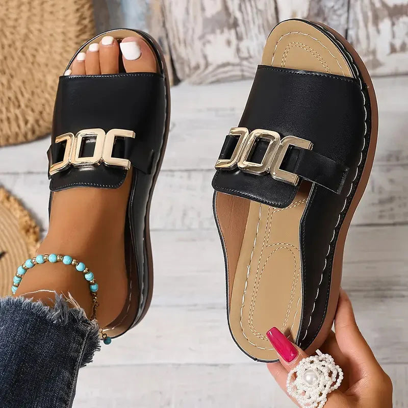 🔥 Dernier jour : 50 % de réduction ! 🏖️💞 Confort absolu – Sandales orthopédiques compensées pour femmes