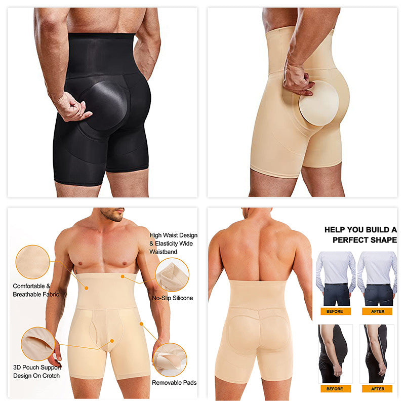 Sous-vêtements gainants taille haute pour homme