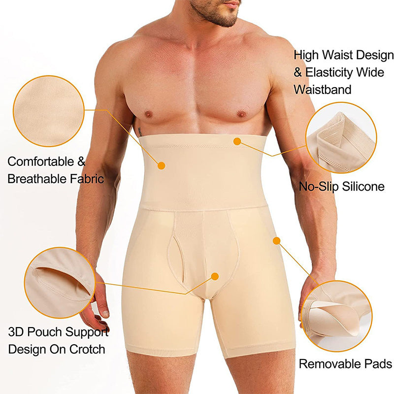 Sous-vêtements gainants taille haute pour homme