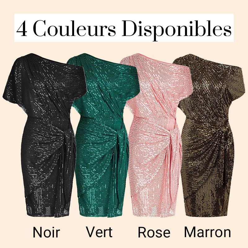 Robe de Soirée à Paillettes Brillantes pour Femmes