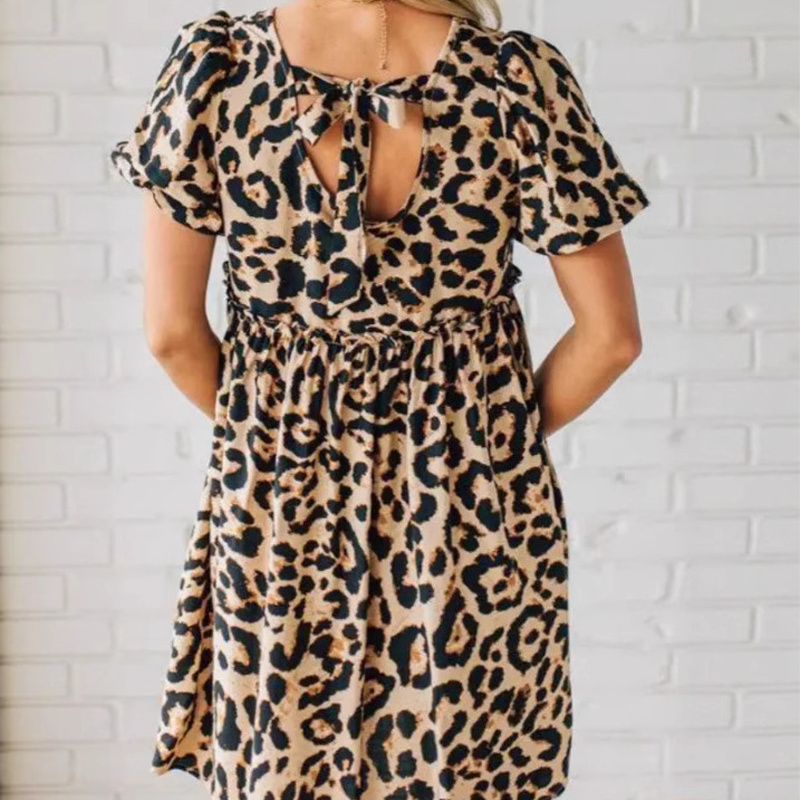 đž50% de rĂ©ductionđžRobe Mini LĂ©opard DĂ©contractĂ©e pour Femme