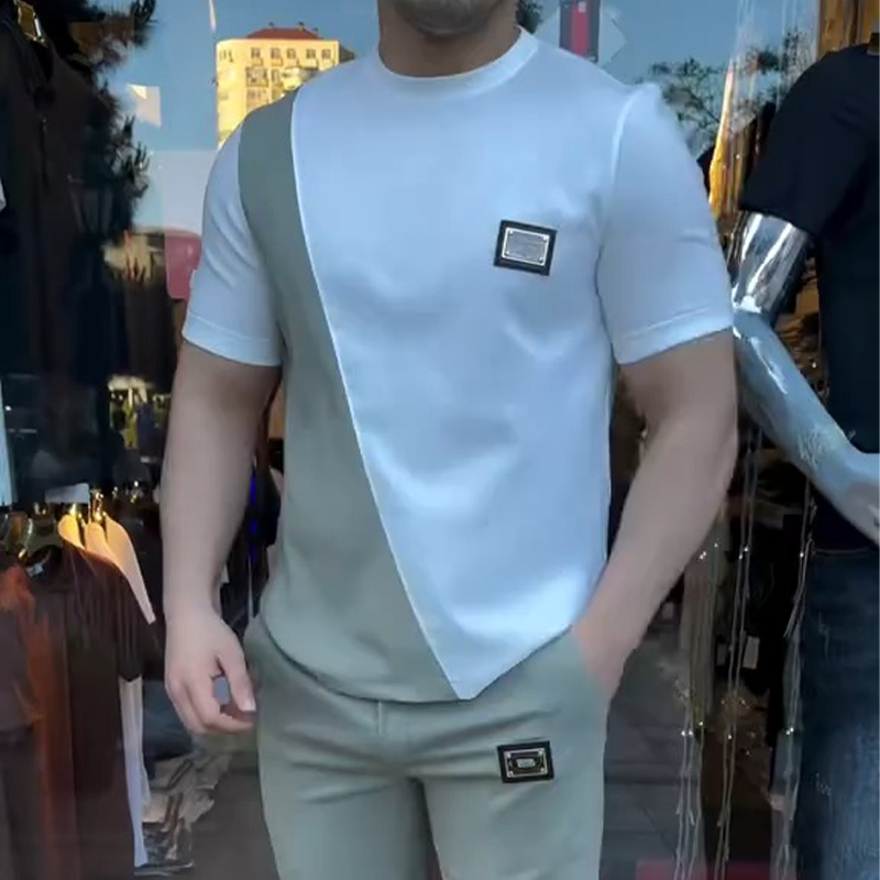 🏃50% de réduction🔥Ensemble décontracté homme col ras du cou et pantalon