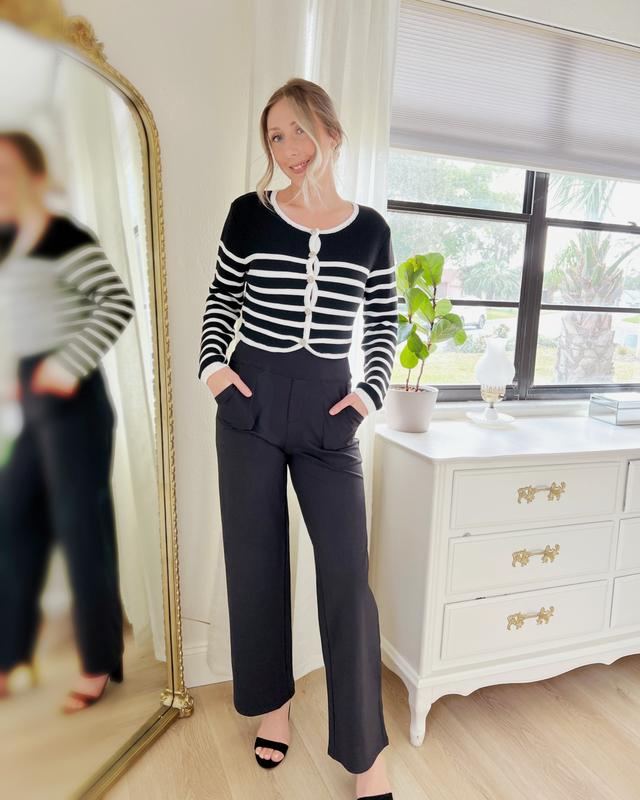đ Dernier jour 50% de rĂ©duction đ„ Pantalon ample Ă taille haute pour les affaires dĂ©contractĂ©es et les pantalons de yoga.