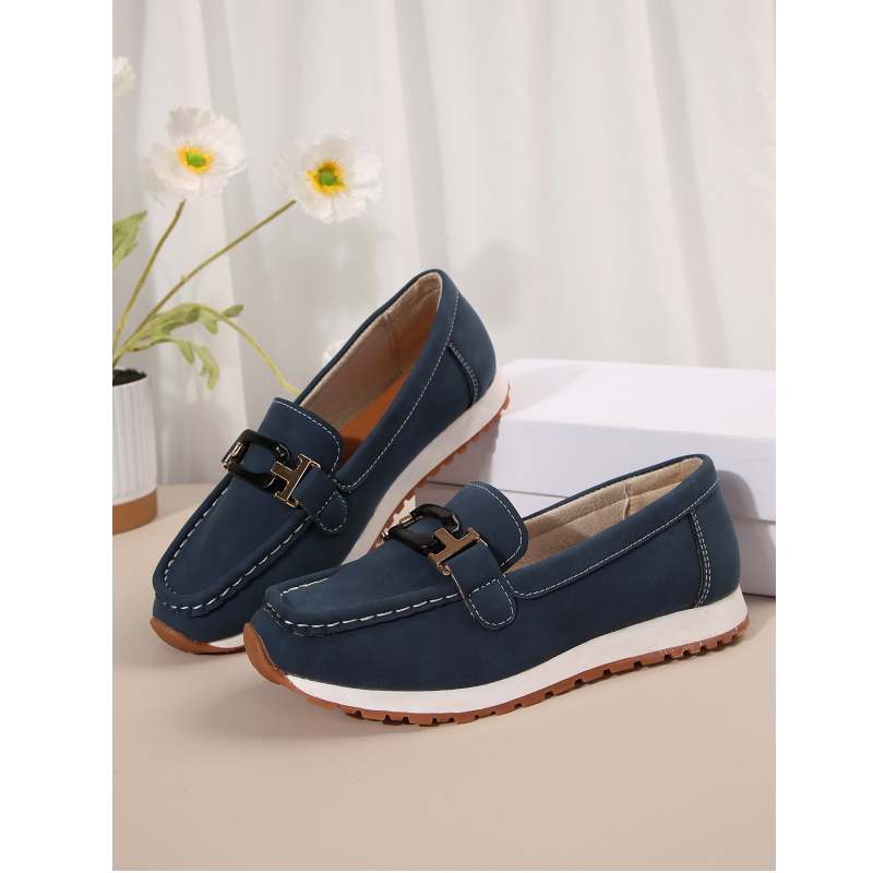 đ„Mocassins dĂ©contractĂ©s Ă semelle Ă©paisse et Ă dessus en daim