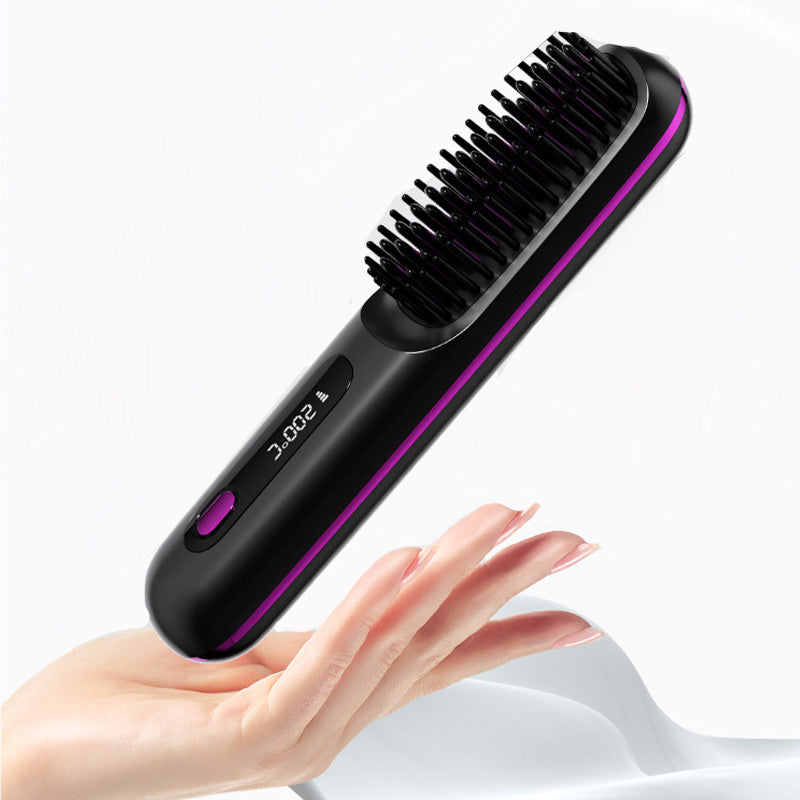 ✨50% de réduction🌸Peigne chauffant sans fil en céramique à lisser les cheveux