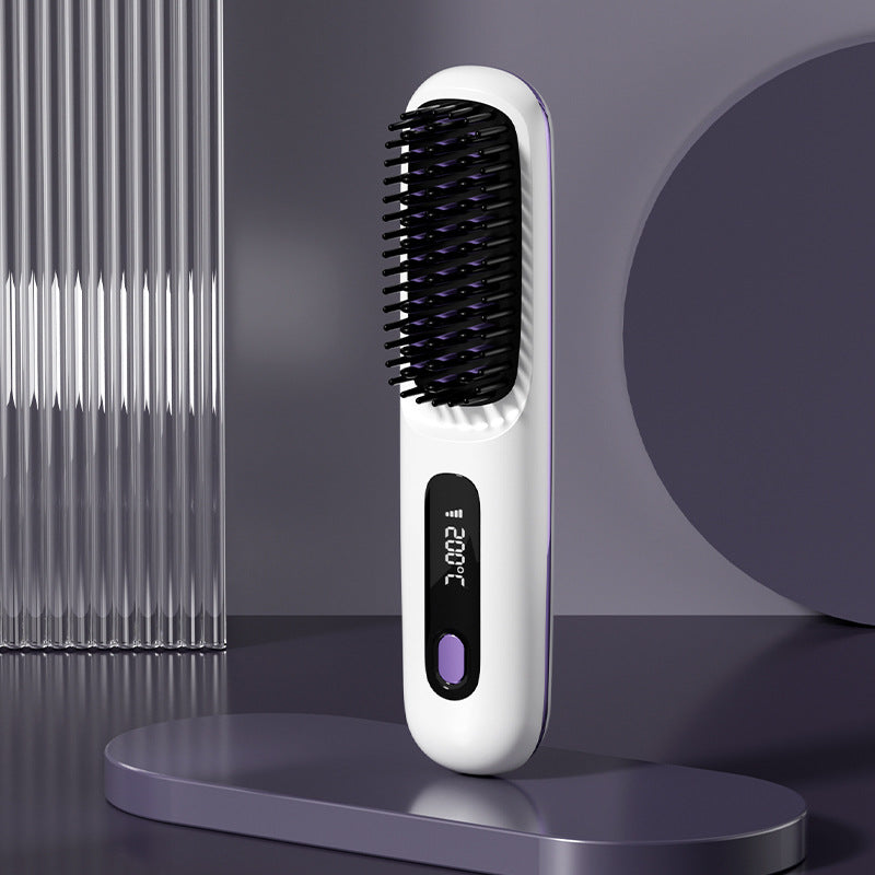 ✨50% de réduction🌸Peigne chauffant sans fil en céramique à lisser les cheveux