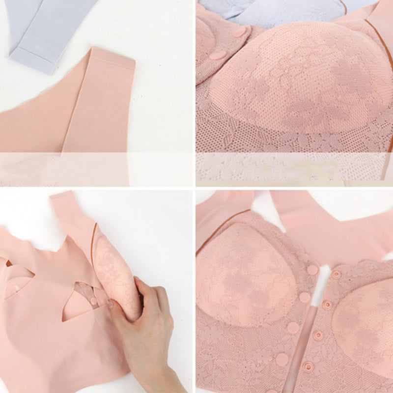 Soutien-gorge confortable sans armatures à fermeture frontale pour femme