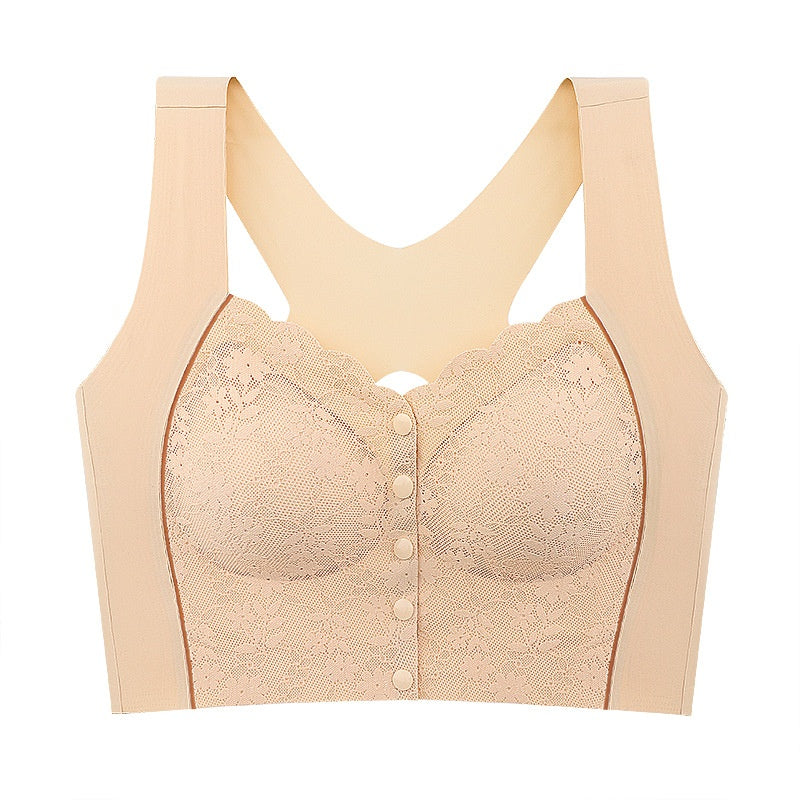 Soutien-gorge confortable sans armatures à fermeture frontale pour femme