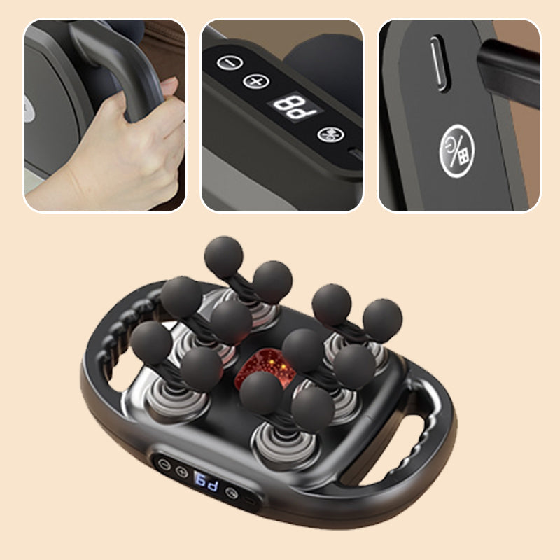 Pistolet de massage musculaire multifonctionnel automatique à 12 têtes