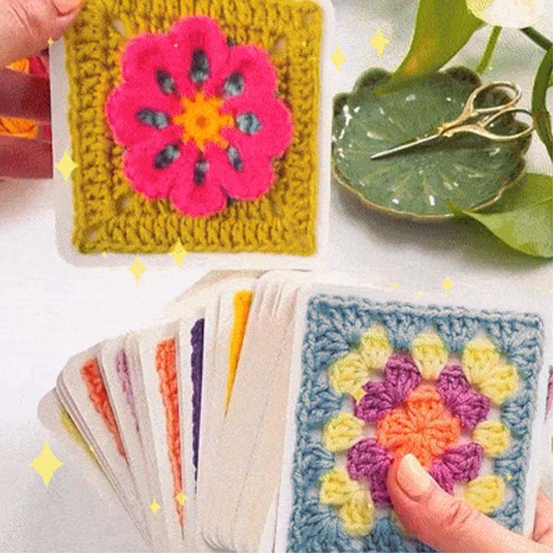 Le Jeu de Cartes Granny Square pour le Crochet – 50 Motifs à Mélanger et Assortir