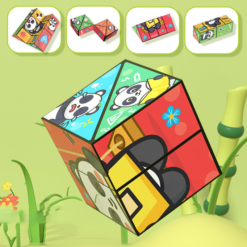 🧒✨Cube magique panda pliable créatif pour enfants