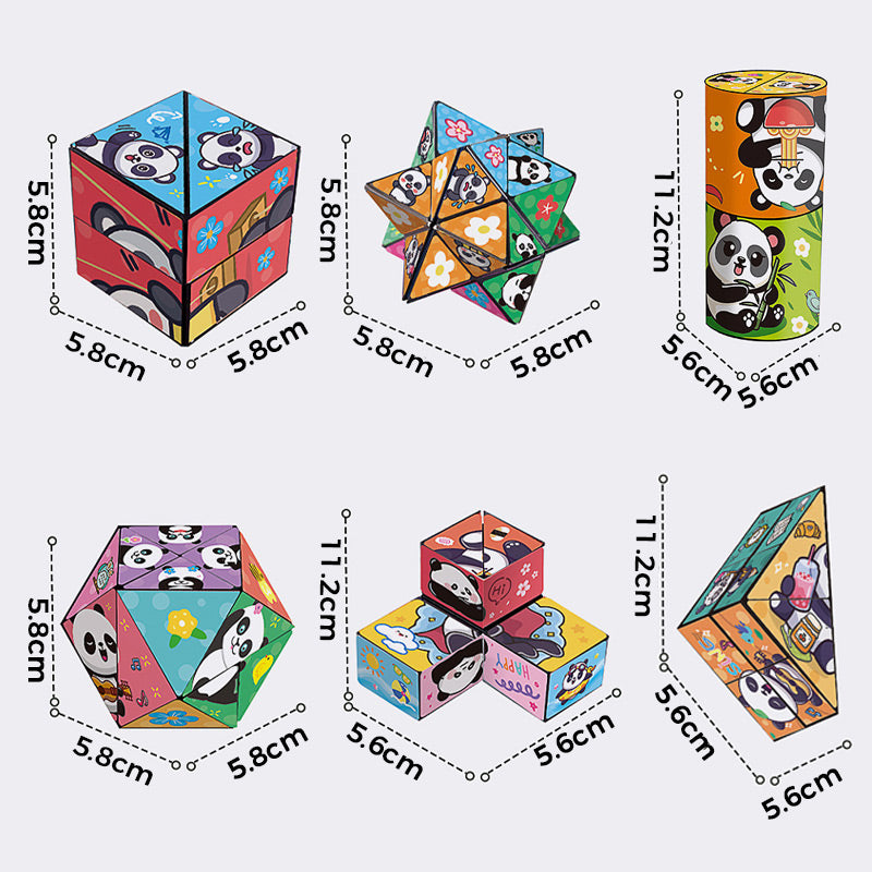🧒✨Cube magique panda pliable créatif pour enfants