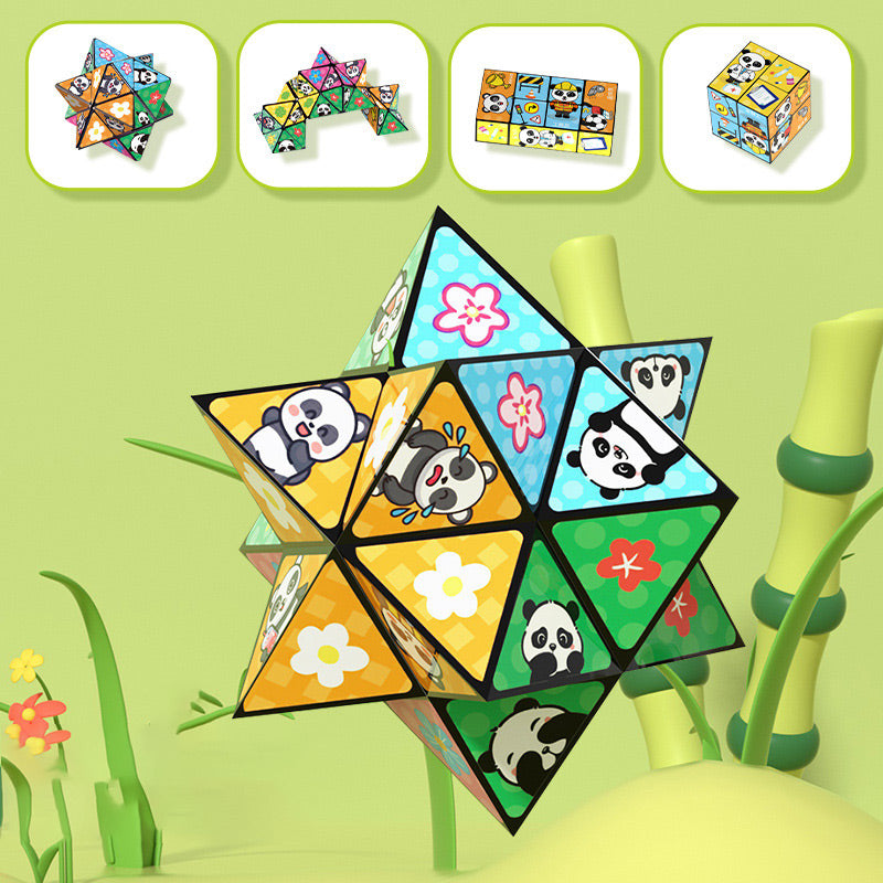 🧒✨Cube magique panda pliable créatif pour enfants