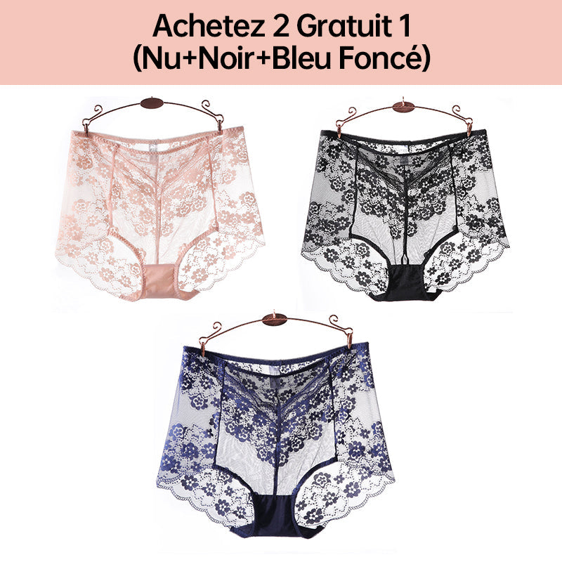 Culotte Respirante Sexy en Dentelle de Grande Taille