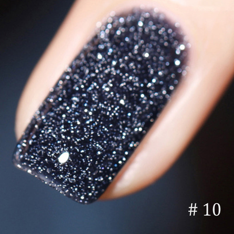 Vernis à ongles gel pailleté avec strass broyés