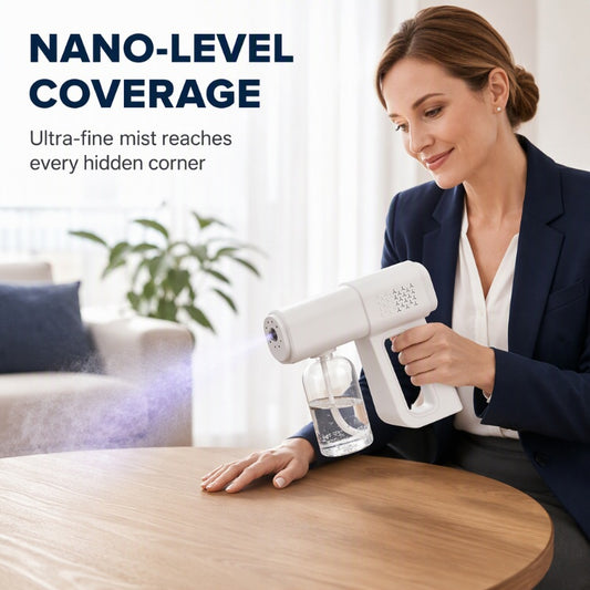 Wireless Handheld Nano Disinfection Spray Gun with Blue Light
