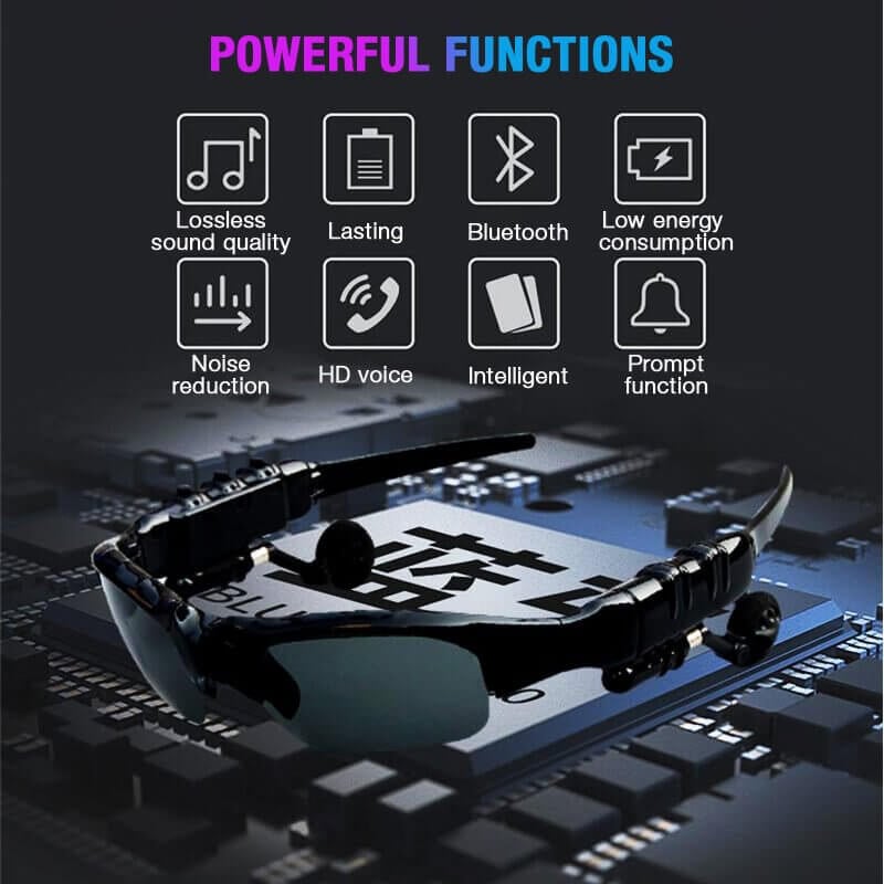 50 % de réduction – Lunettes polarisées Bluetooth 🕶️ pour sport 🏃‍♂️, musique 🎧 + protection solaire 🌞.