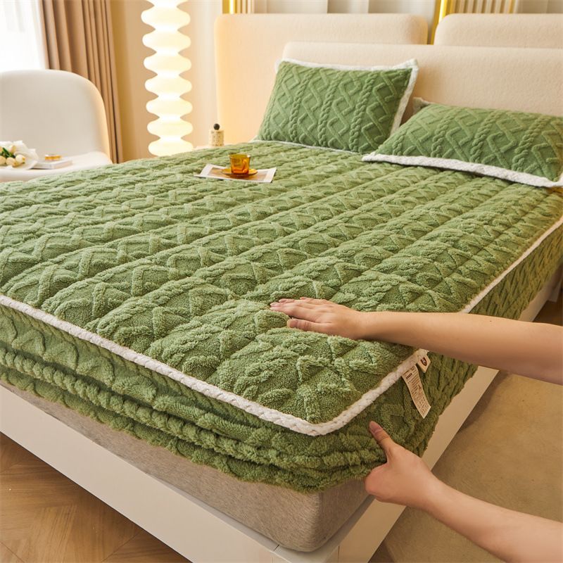 🛏️ 50% DE RÉDUCTION ! 🎁 Drap-Housse Chaud & Ajusté – Flanelle Épaisse, Poches Jusqu'à 40cm, Sommeil Réparateur ❄️🛌