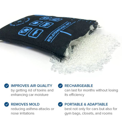 🚗 ACHETEZ 1 OFFREZ 1! ✨ Déshumidificateur de Voiture Réutilisable en Gel de Silice - Absorbe l'Humidité et Élimine la Condensation sur Pare-brise & Intérieur 🔄🌬️