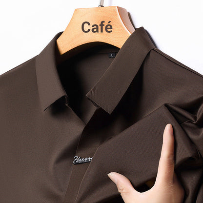 🔥 T-shirt décontracté à revers pour homme, respirant et infroissable